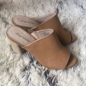 Camel Espadrille Mules